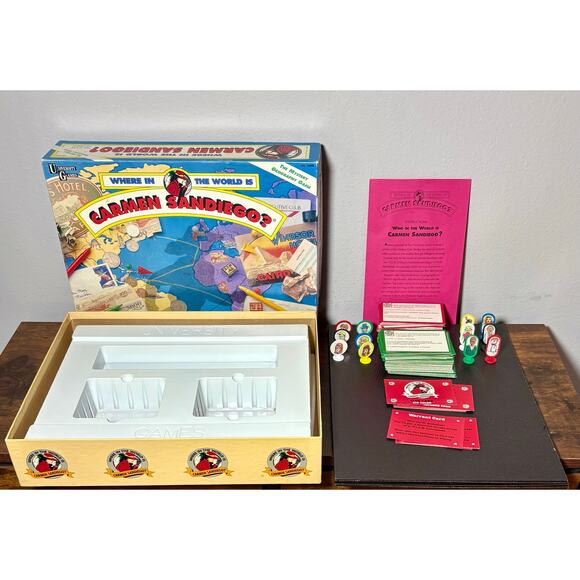 Vintage 1992 Where In the World Is Carmen San Diego? Geography Board Game- CIB - Picture 5 of 10
